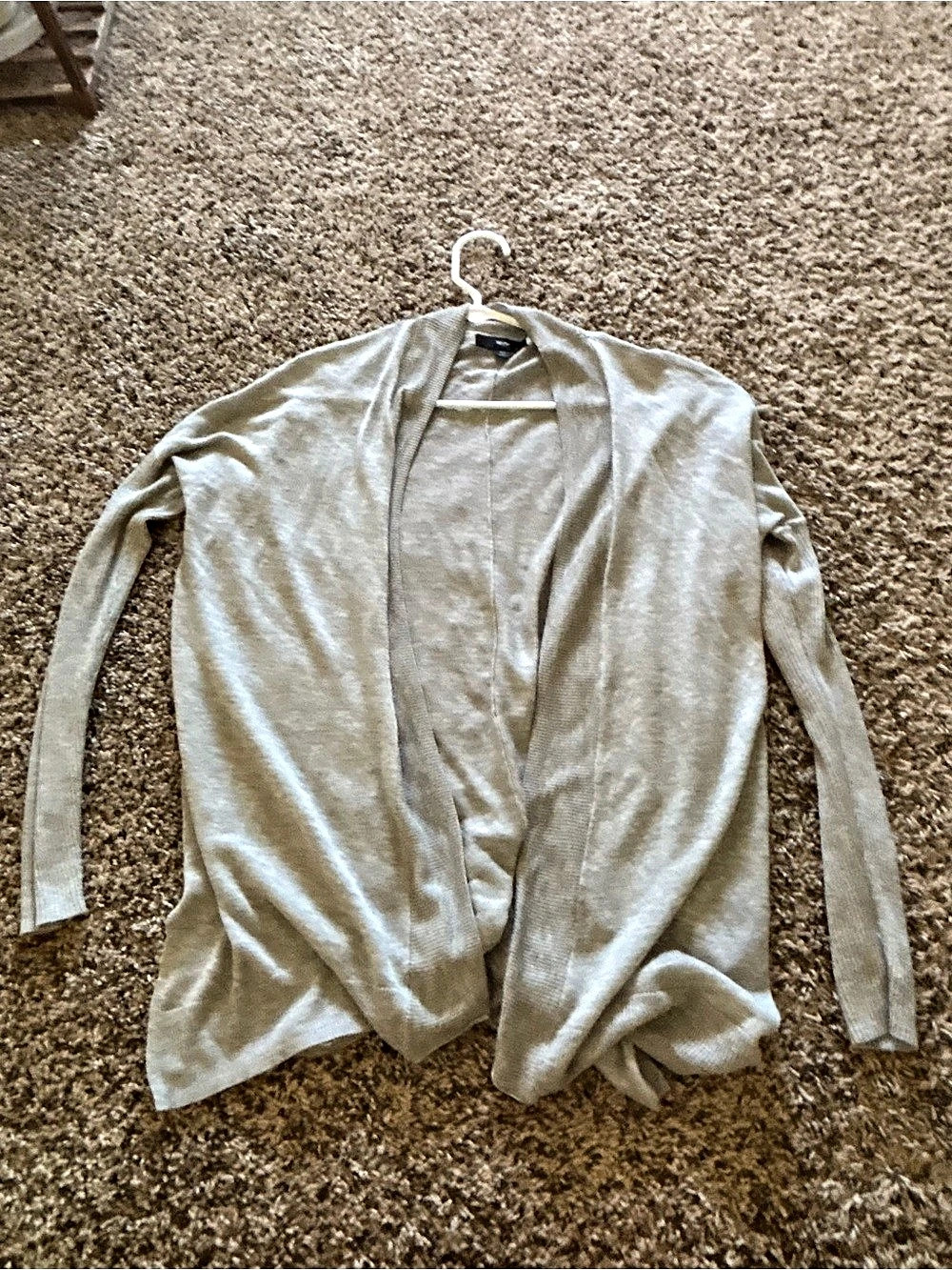Open Front Cardigan in Gray Size Medium